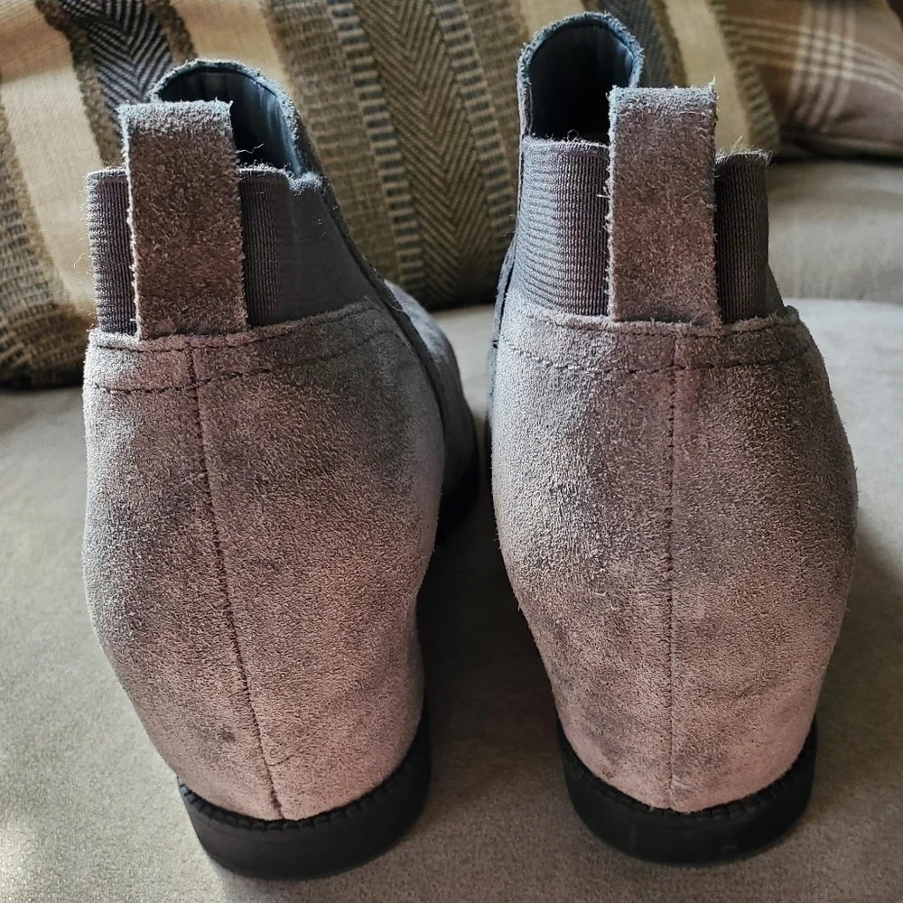 Naturalizer Darena hidden wedge ankle boots in Graphite Lead size 9.5M